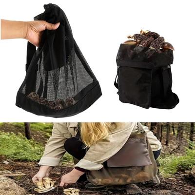 Sac de Récolte en Maille Polyvalent Sac à Champignons Sac de Chasse aux Champignons Panier Pliable pour la Cueillette des Fruits et Champignons pour l'Extérieur