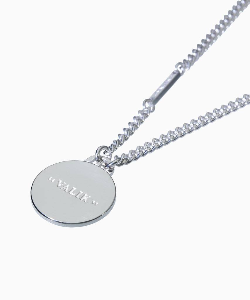 Valik [925 Silver] No.20 Signature Green Pattern Coin Necklace [L]