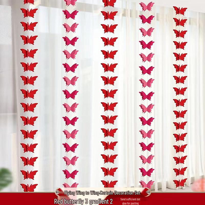 Wedding Room Decoration Set: Bride & Groom's Bedroom, Door & Bedside Décor with Double Happiness Theme