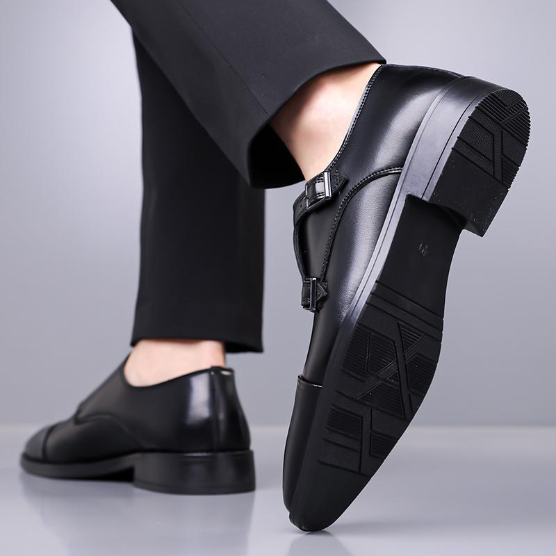 Fashion Fashion Men's Casual Leather Flat Designer Shoes British Style Evening Dresses Loafers Outdoor Slip-on Thick Sole Business Shoes