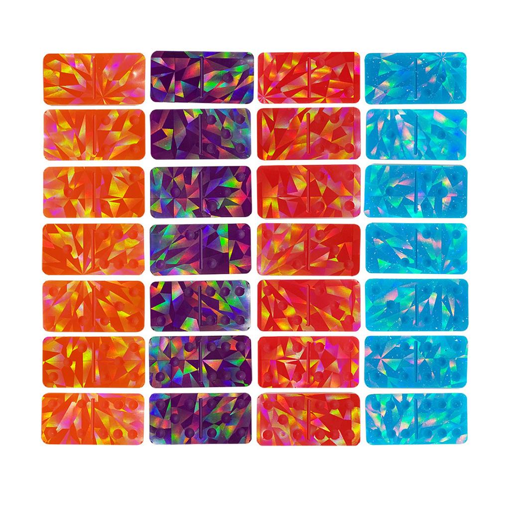 Domino Molds Silicone Holographic Chocolate Molds Holographic Chocolate Bar Mold for Resin Casting Domino Mold