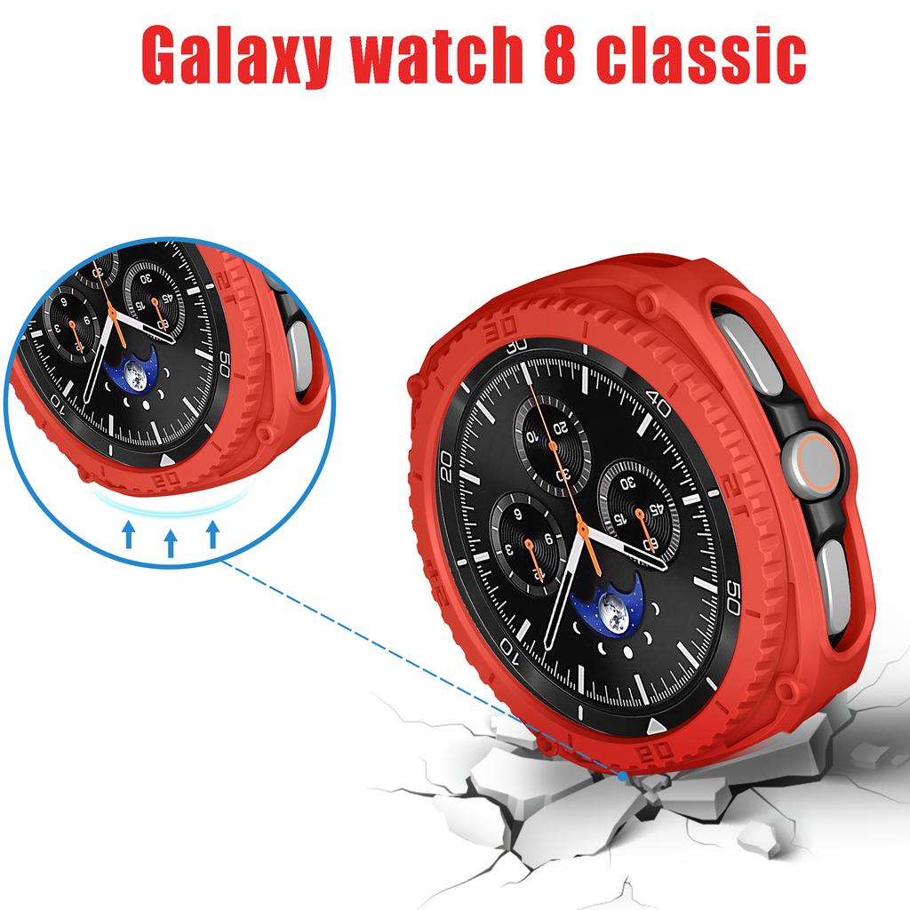 PC-Gehäuse+Schutzring für Samsung Galaxy Watch 8 Classic 46mm Zubehör Hohl-Stoßfänger für Galaxy Watch 8 Classic Hülle