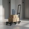 Foldable Transport Cart Thickened Iron Frame Rolling Hand Truck Multipurpose