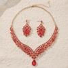 1 Collection Necklace Earrings Collection Rhinestone Necklace Earrings Prom Wedding Party Bride Symmetric Dangle Earrings Formal Occasions Nec