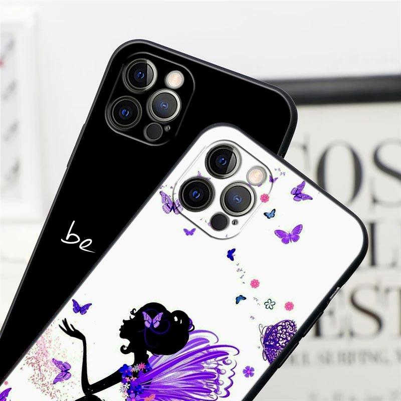 Butterfly Love Beautiful Phone Case For Apple iPhone 16 15 14 13 12 11 Pro Max XR XS Max 7 8 Plus SE2 Back Cover Silicone Cases