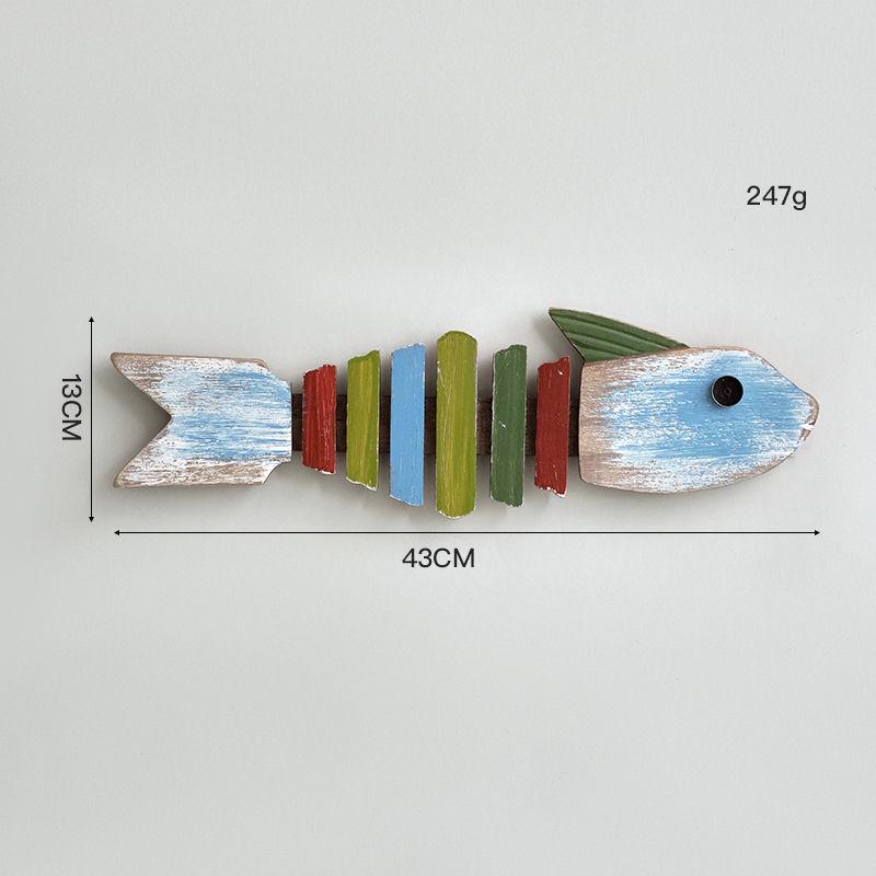 3D-Fisch-Wandanhänger im mediterranen Stil für Hotel- und Flurdekoration