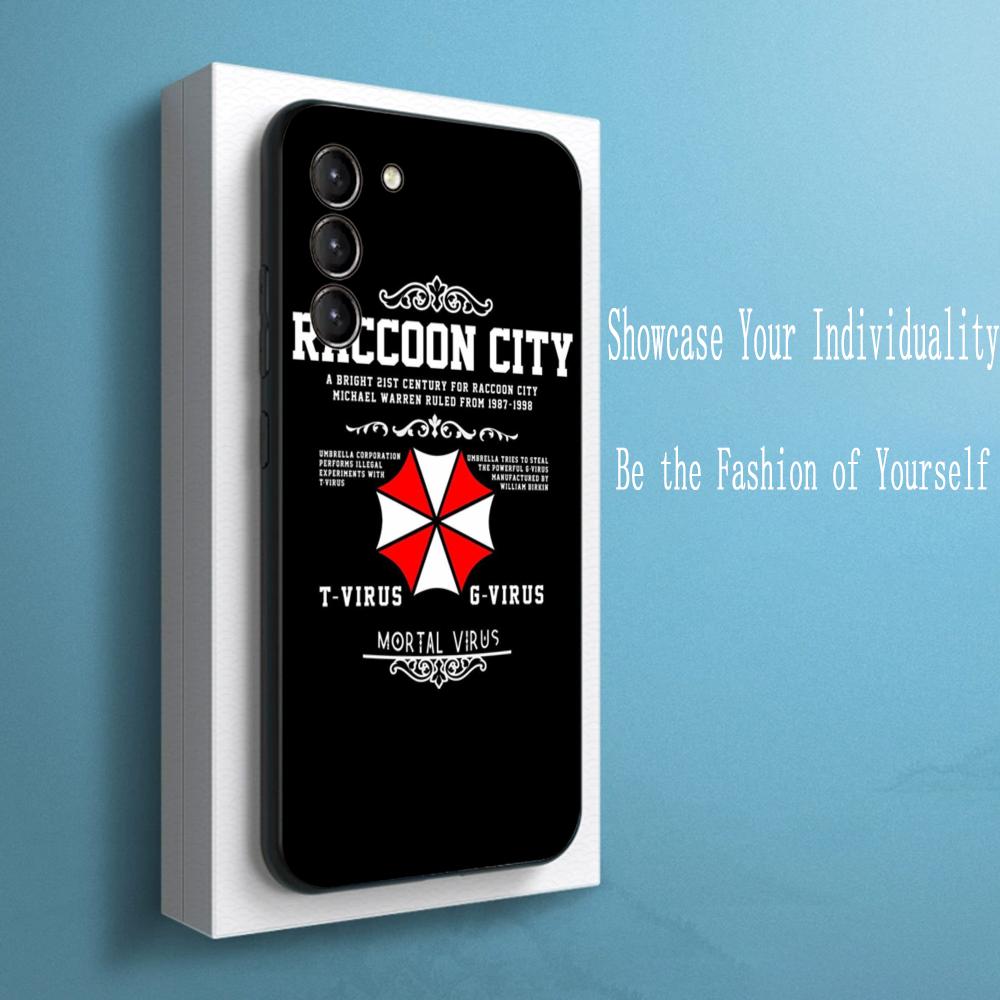 Evil Umbrella cool pattern design ins Phone Case For Samsung Galaxy S25 S24 S23 S22 S21 S20 Plus Ultra Note20 Soft Black