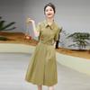 Summer Korean Drape Waist Slim Long Dress for Women - HF2510