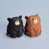 Holzbär Figur Miniatur Bärenstatue Rustikales Tier Tischornament für Schlafzimmer Kinderzimmer Spielzimmer