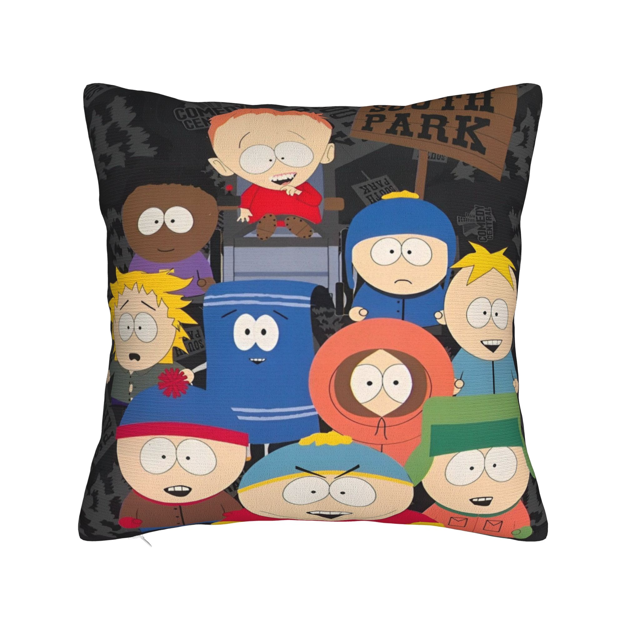

Decorative Pillowcase Southpark Goth Kids Life is Only Pain Merchandise Bed Pillow Case Cover Square Multiple Sizes 12x12Inch