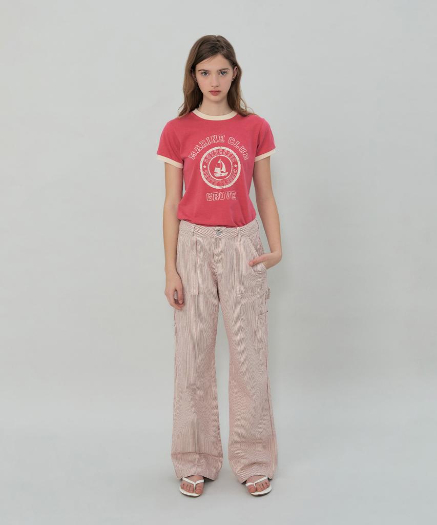 GROVE Grove Marine Ringer T-Shirt (Pink)