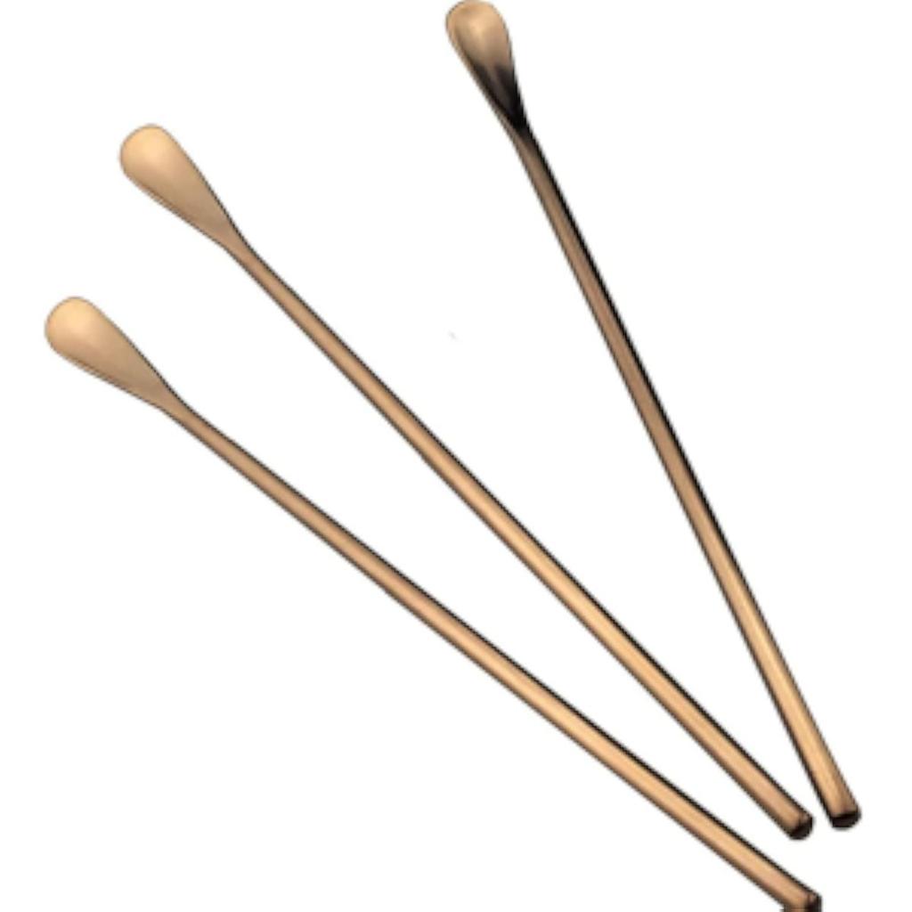 3-Piece Matte Long Handle Spoon Cocktail Mixing Stirring Spoons Stainless Steel Iced Tea Coffee Spoons