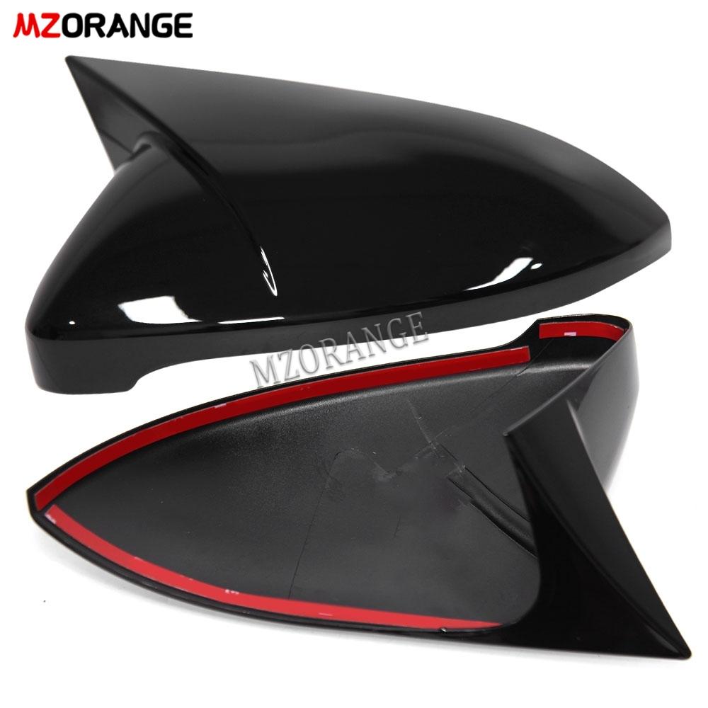 Side Wing Mirror Cover For VW Golf MK7 MK7.5 R GTI GTD 2014 2015- Rearview Mirror Caps Casing OX Horn Style Car