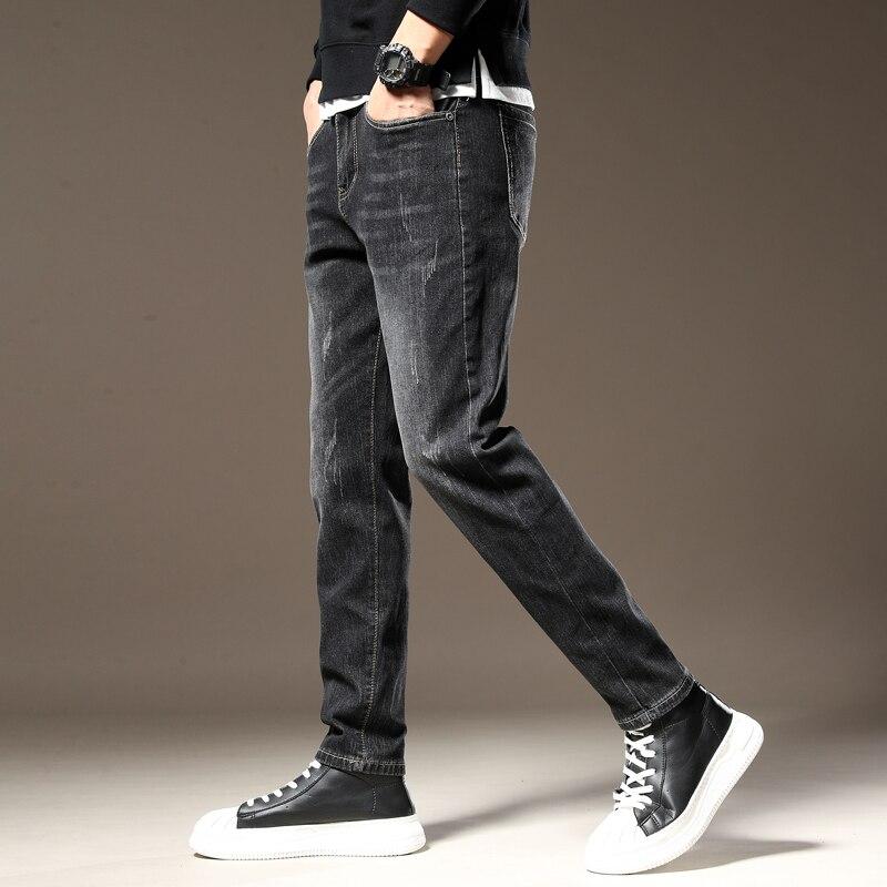 Muži Džíny Černá Slim Rovné Podnikání Ležérní Černá Pružnost Bavlna Denim Kalhoty Kalhoty Kalhoty TPK09