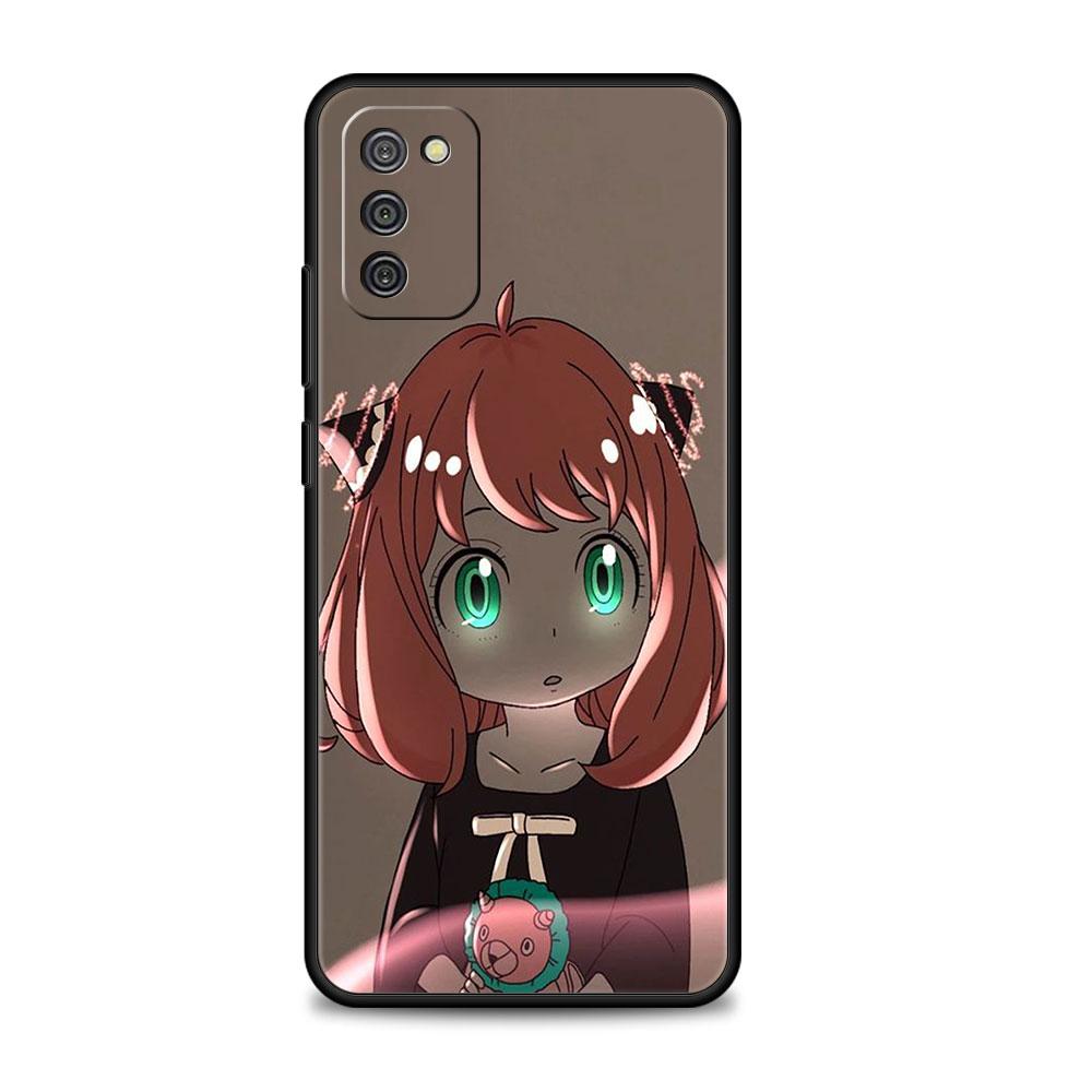 For Samsung A12 A51 A52 A41 A21s A72 A31 A02s A71 A32 4G A73 A53 A52s 5G Print Funda Spy×Family Cute Yor Anya Bright Drawing