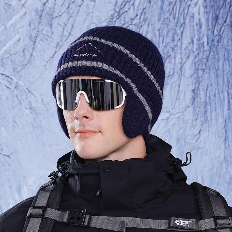 Зимняя вязаная шапка для защиты ушей — фото 5