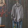 Women's Small Floral Cotton Linen Long Sleeve Shirt - Artistic Casual Spring/Autumn Outerwear