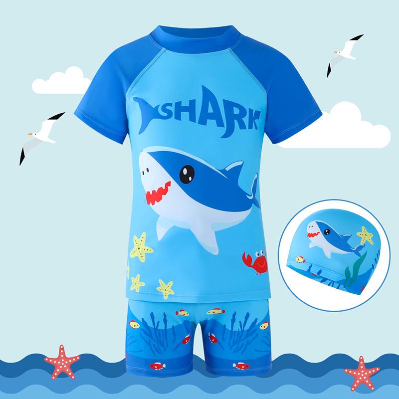 

2024 Quick-Dry Boys Two-Piece Swimwear Set - Medium/Large Extra Large синий