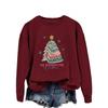 Christmas Letter Fun Print Casual Round Neck Hoodie