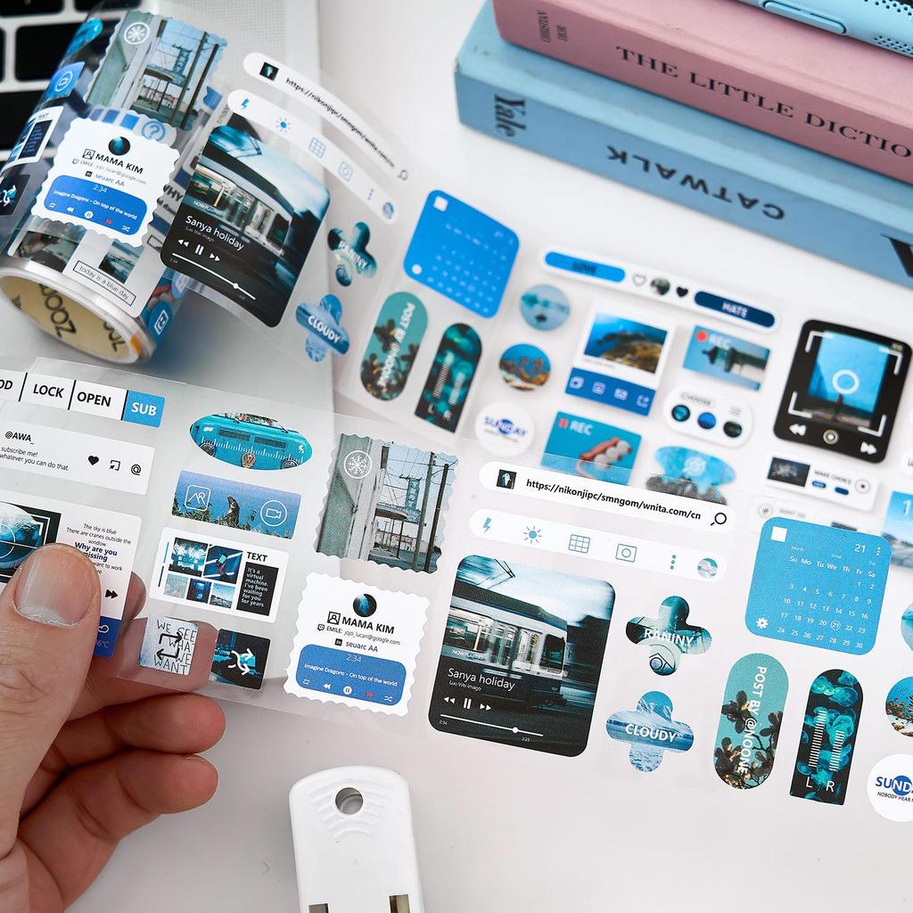 Early Morning Foam Tape Memory Fragment Decorative Stickers Set