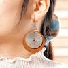 Vintage Spiral Round Earring Bohemian Style Ethnic Earrings Fashion Pendant Earrings  Party Jewelry