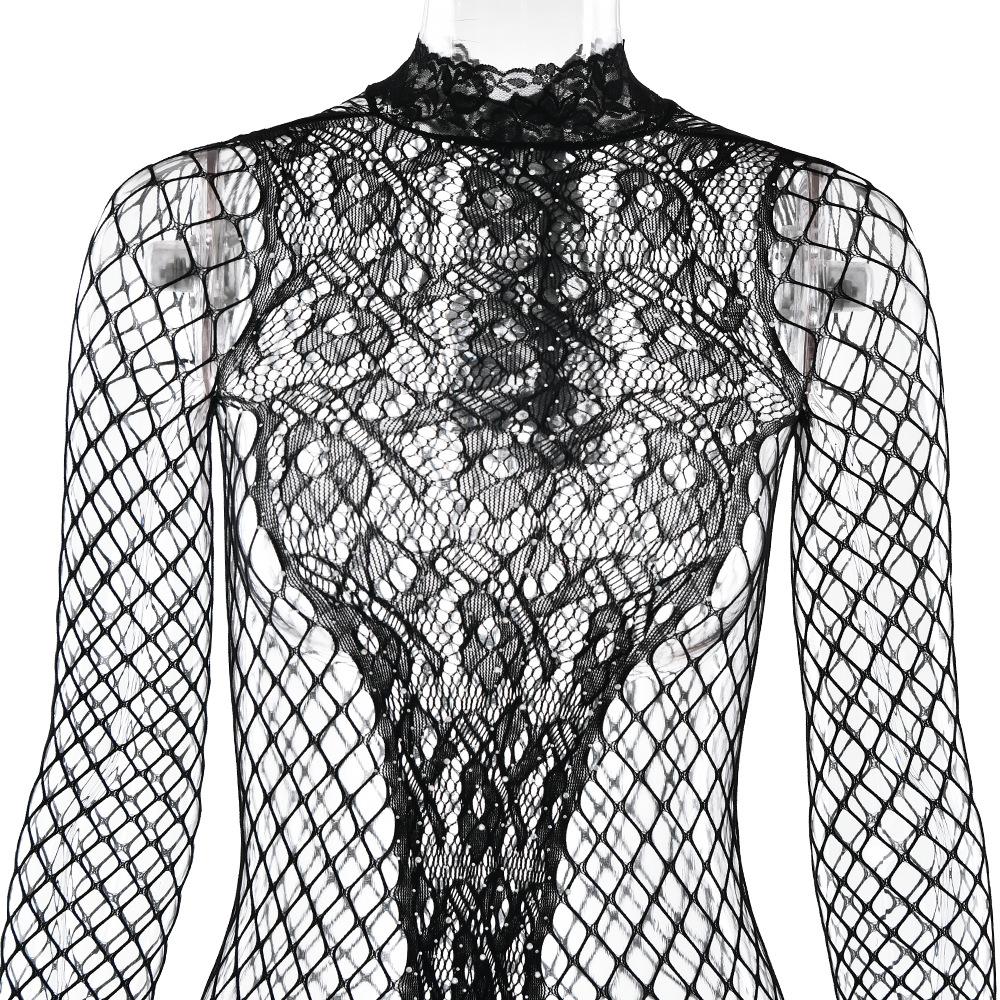 Women Body Underwear Fishnet Bodysuit Nightwear Hollow Out Bodystocking Mesh Erotic Lingerie Porno Costumes