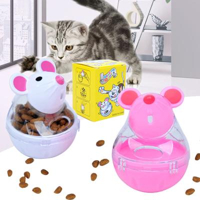 Cat Food Dispenser Leaking Food Tumbler Mouse Toy Kitten Slower Feeder Interactive Cats Treat Feeder Boredom Pet Favor