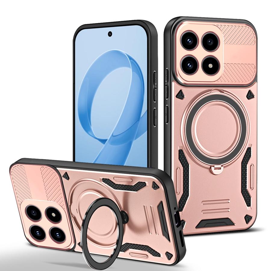 Armor Shockproof Magnetic Case For Xiaomi 14T 14 15 15T Poco C75 C85 X7 M6 M7 Pro 5G F7 Ultra Car Holder Ring Stent Phone Cover