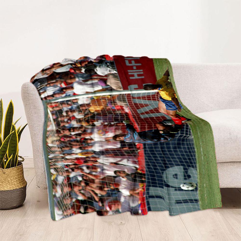 Sad Soccer Moment Blanket Soft Warm Cozy Great for Picnics Office Bed All-Season Use Stylish Decor Unique Gift for Family and Friends Camping