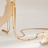 Sexy Gold Color Bead Double Layered Waist Chain for Women Simple Metal Geometric Snake Chain Belly Chain Body Jewelry Gifts
