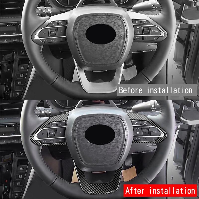 RHD Car Interior Steering Wheel Cover Trim Sticker Kits For Toyota Voxy Noah 90 Series  +