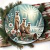 Retro Rustic Winter Animal Metal Art Sign Vintage Home Wall Decor