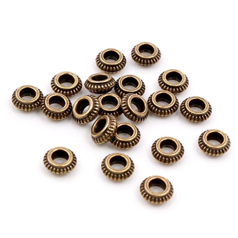 50pcs/lot Antique Gold Silver Plated Ball Crimp End Beads Dia 5mm Stopper Spacer Beads For Diy Jewelry Making Findings Supplies