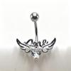 Minimalist Angel Wings Navel Piercing Ring Sexy Hypoallergenic Stainless Steel Belly Button Body Jewelry for Women