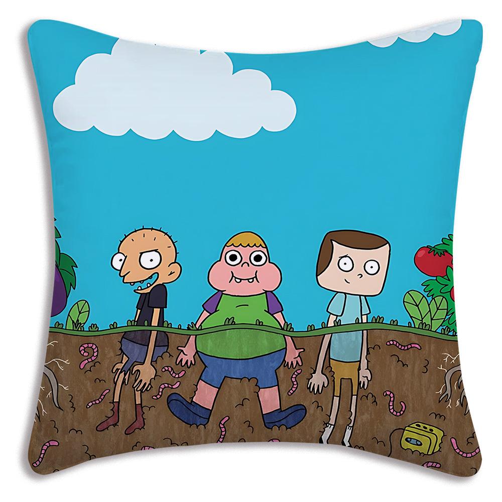 Roztomilé kreslené povlaky na polštář TV C-Clarence Dekorativní povlaky na polštář do obývacího pokoje Domácí dekorace Oboustranný tisk Krátký plyš Roztomilý povlak na polštář