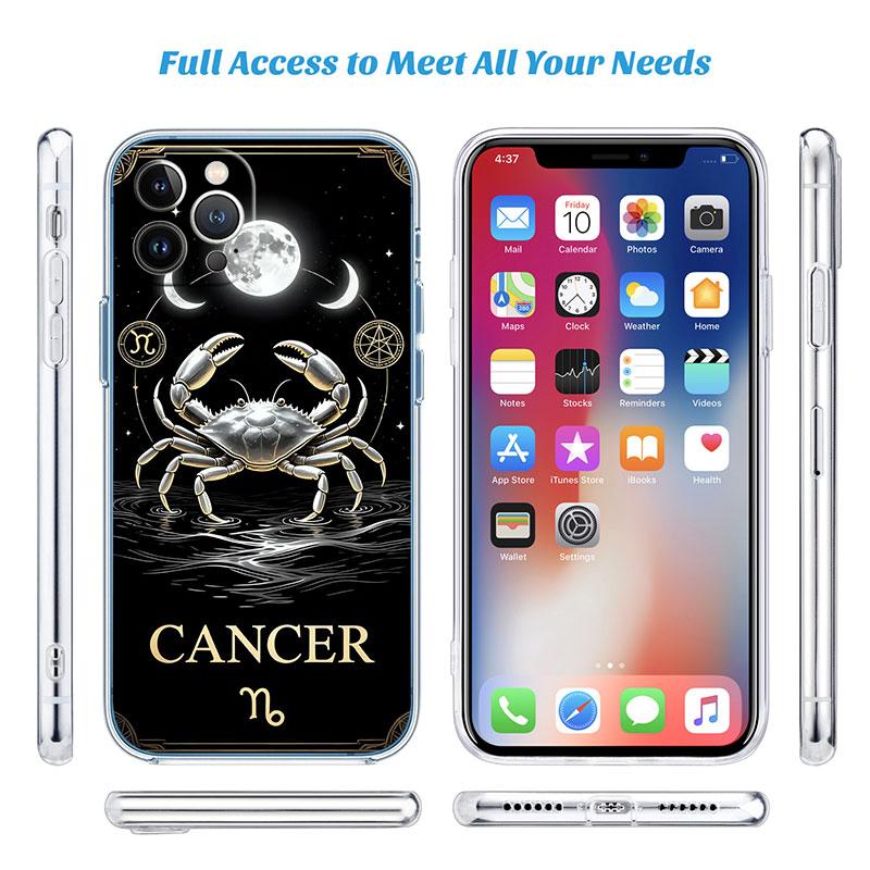 12 Constellation Card Transparent Phone Case for LG K22 K30 K40 K40S K41 K42 K50 K50S K51 K51S K52 K61 K62 K71 K92 Q61