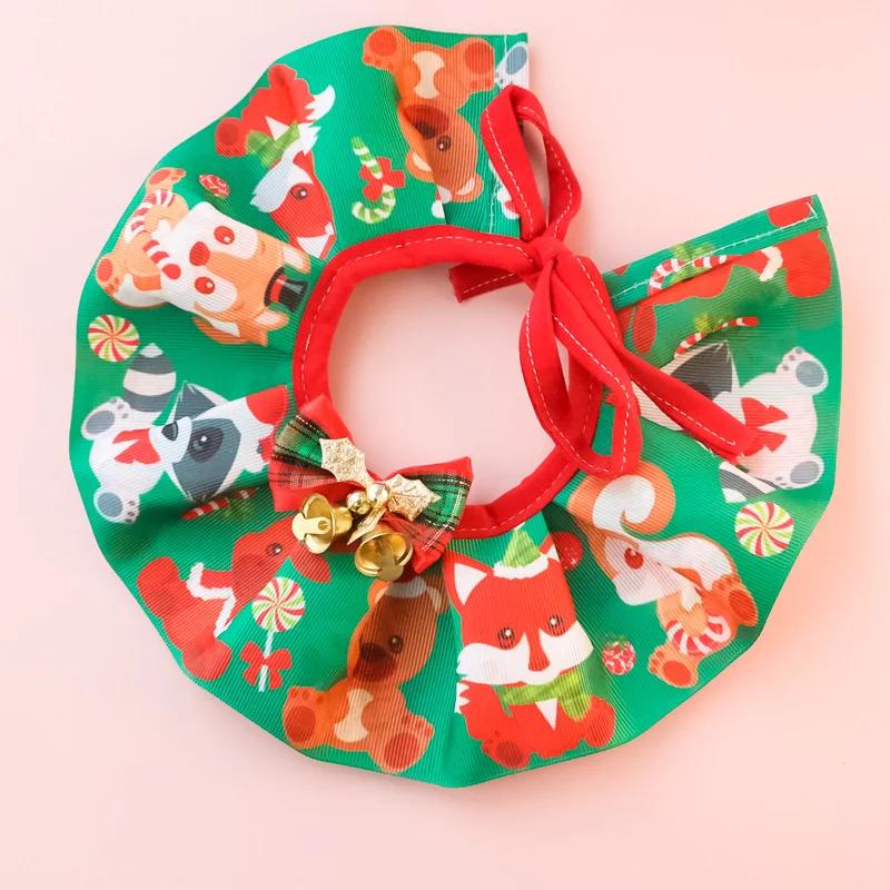 Haustier Weihnachten Feiertag Halsband Kätzchen Hund Schleife Glocke Schmuck Elch Lätzchen