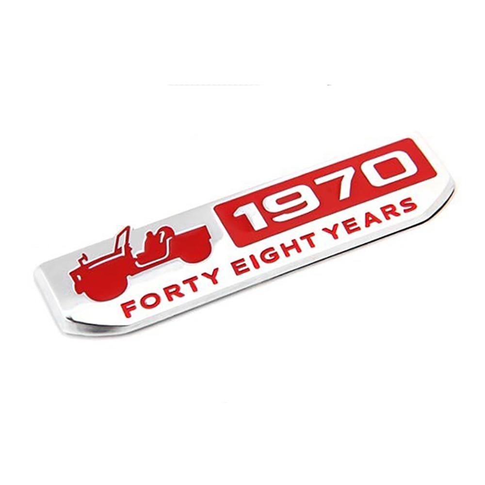Logo Auto Marchio Commemorativo 1970 Adesivo Metallico 3D Per 2007 -2021 Jimny JB23 JB43 JB64 JB74w Accessori