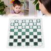 Checkers Set Educational Portable Foldable PU Lther Board Draughts Board Game for Children Adults