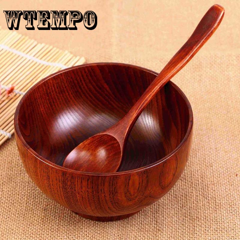 

Брендовая деревянная миска, суп, рисовая лапша, детский ланч-бокс, кухонная посуда 14.5cm