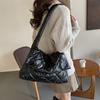 Women Puffy Tote Handbag Large Capacity Quilted Shoulder Bag Space Padded Commute Crossbody Bags Travel Puffer Top-Handle Bags