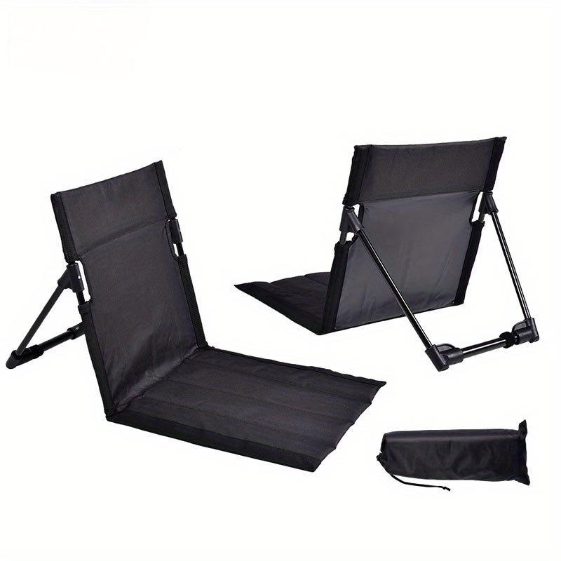 

Outdoor Folding Beach Garden Lounge Chair Portable Floor Mat Lawn Chair in Olive Green Black Beige Durable Oxford Fabric чорний