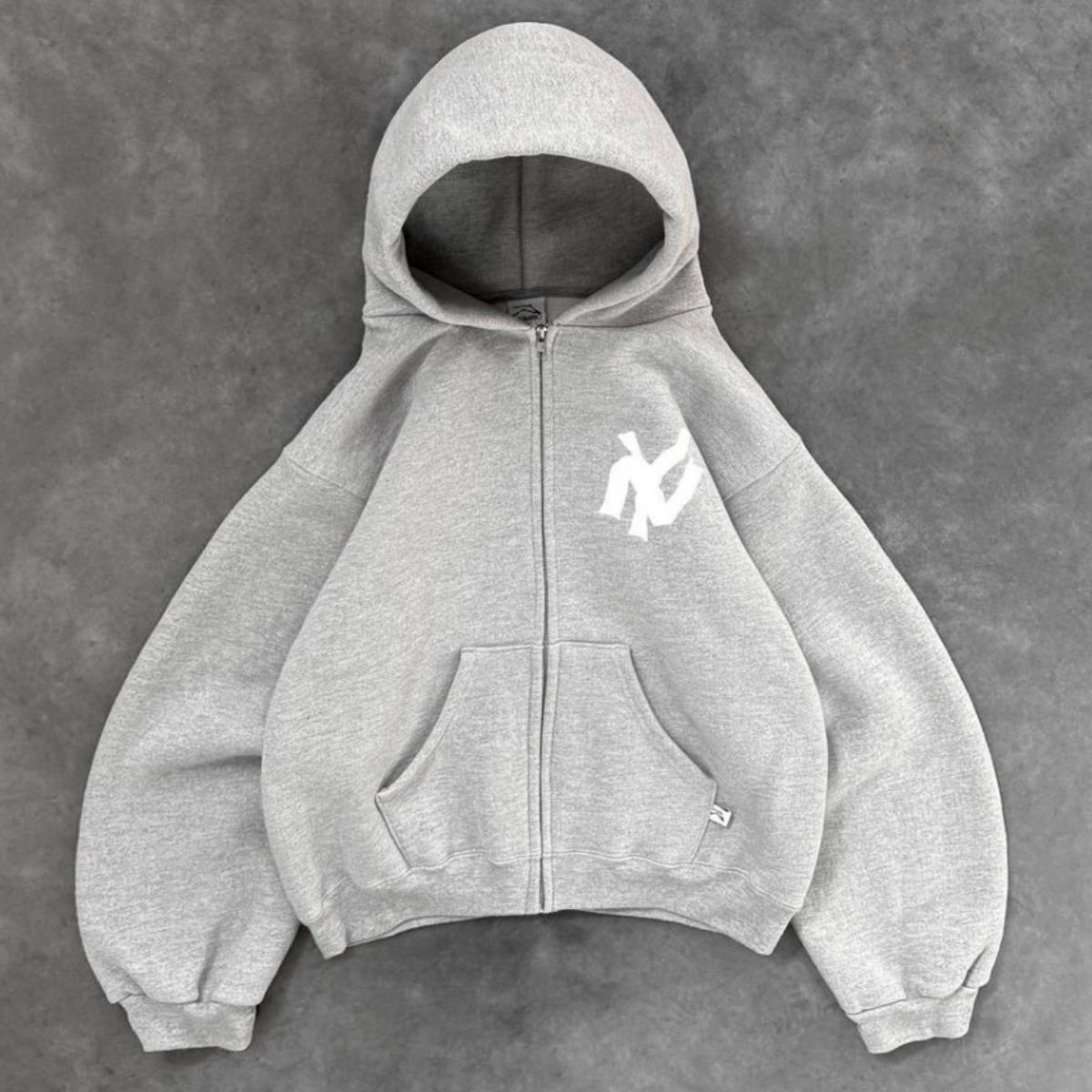 

Худі RogueWave Y2K Ретро для чоловіків і жінок з принтованими візерунками Y2K Стиль Вуличний Худі-кардиган Довгі рукави XXL