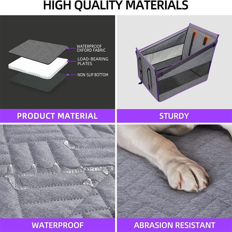 Car pet pad, rear single seat car pad, bottom with hard belt net dog blue child waterproof and anti-dirty dog pad