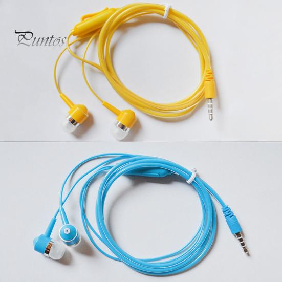 Wired Earphone with Microphone Comfortable Wired Headset Surround Bass Sound In-ear Headphone for Music Call