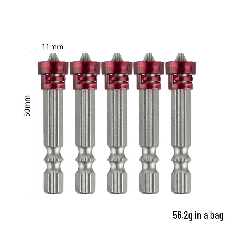Five-Color PH2 Phillips Magnetic Ring Bit for Electric Screwdrivers (65/50mm)