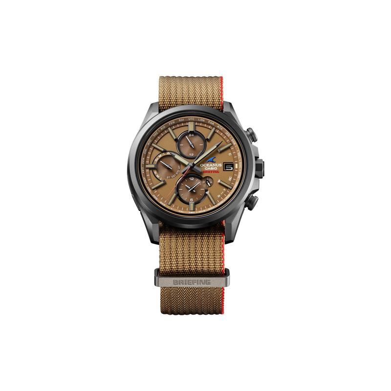 Casio OCEANUS Series-disc Multi-function Pointer Series 100 Meters Waterproof Quartz Movement Fabric Strap Japanese and Korean Watch OCW-T4000BRE-5AJR