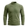 Men's Long Sleeve Stand Collar Knit Pullover Base Layer T-Shirt