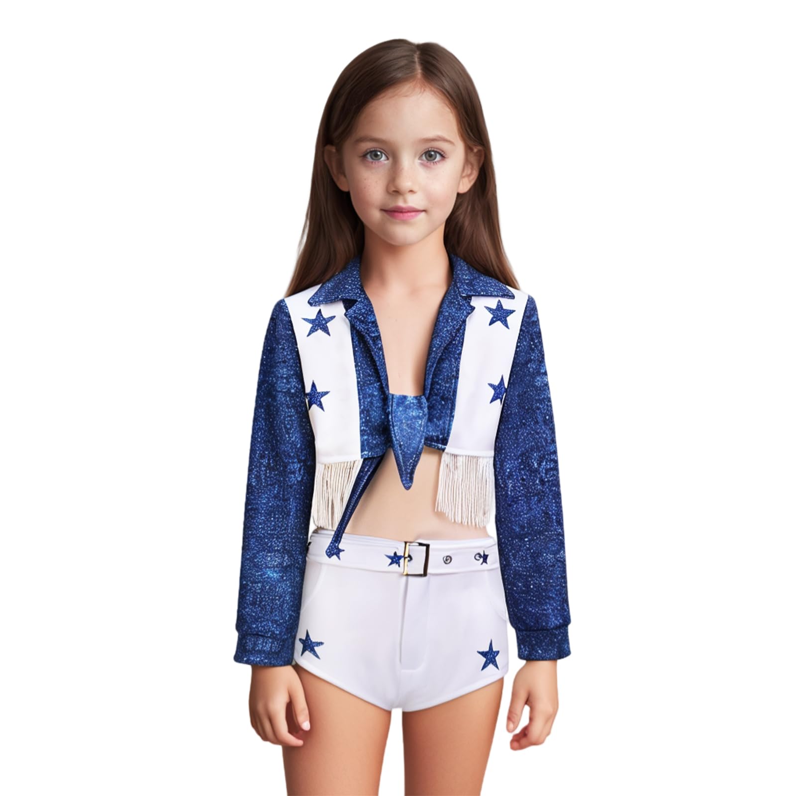 

Girls Three-piece Suit Casual Long-sleeved Dance Sportswear Suit 130