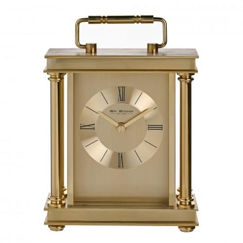 Wm. Widdop Gold Carriage Clock With Pillars
